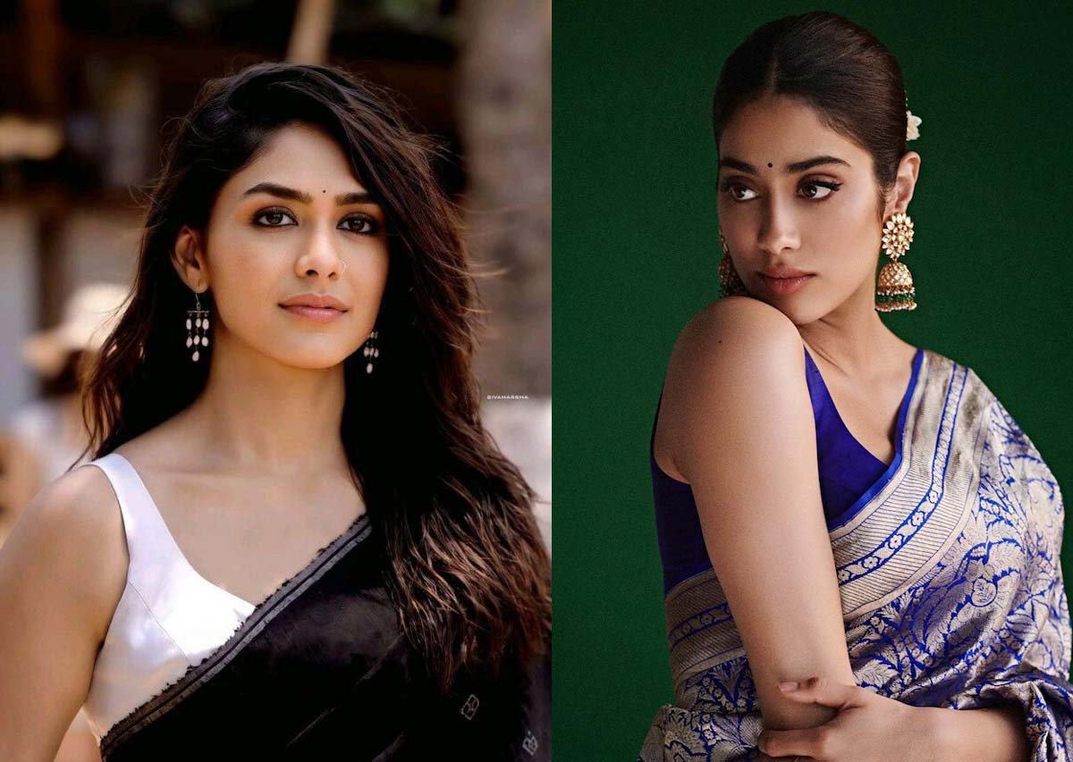 mrunal thakur  జాన్వీ విషయంలో మృణాల్ కి అవమానం 