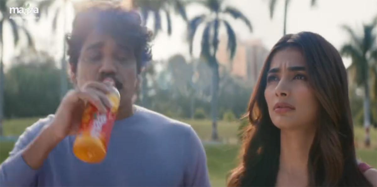 pooja hegde,maaza ad,nagarjuna  ఇంట్రెస్టింగ్: బుట్టబొమ్మతో నాగ్ 