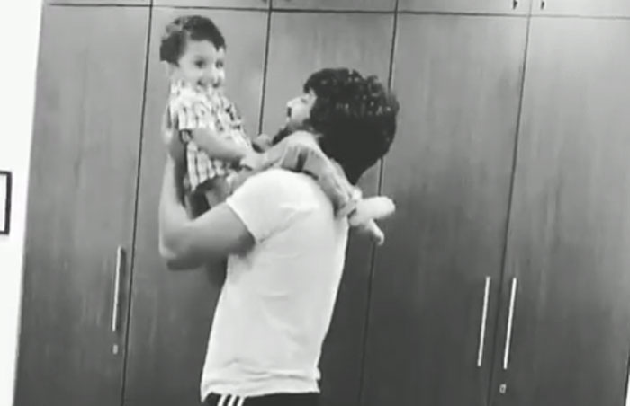 nani,cute video,arjun,anjana,nani with son  కొడుకుతో నాని క్యూట్ వీడియో!