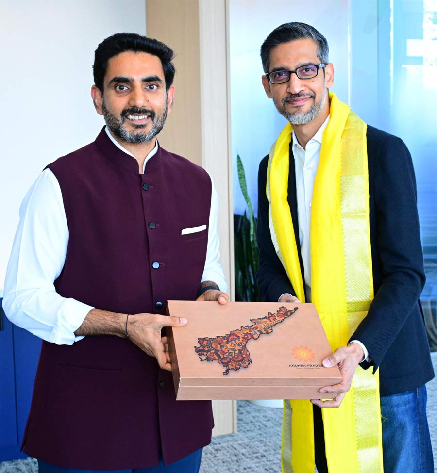 lokesh  సుందర్ పిచాయ్ తో నారా లోకేష్ భేటీ 