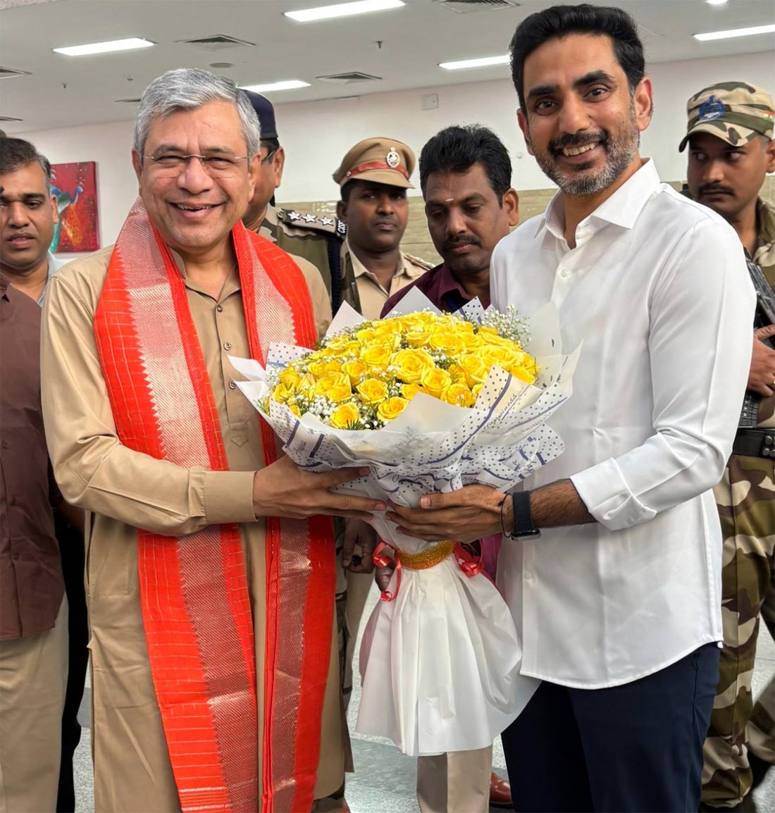 google ai  గూగుల్ డేటా సెంటర్ శంకుస్థాపనలో లోకేష్