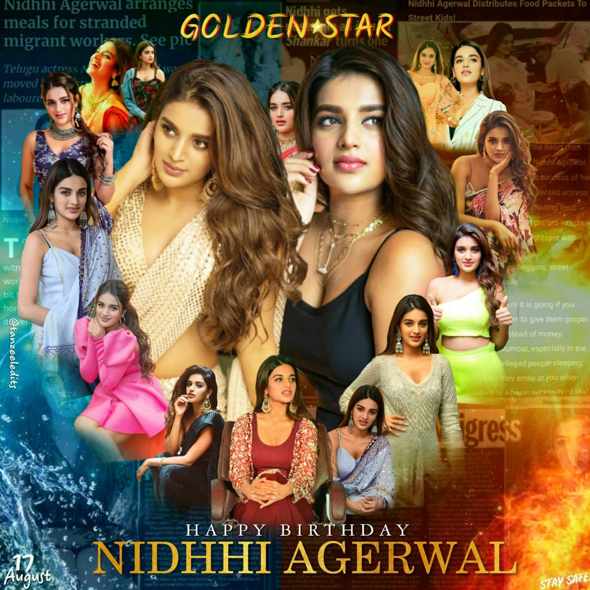 nidhhi agerwal,nidhi agarwal,birthday,cake cutting,sets  ఈ బర్త్‌డేకి ఏం మిస్సవుతుందో చెప్పిన నిధి!