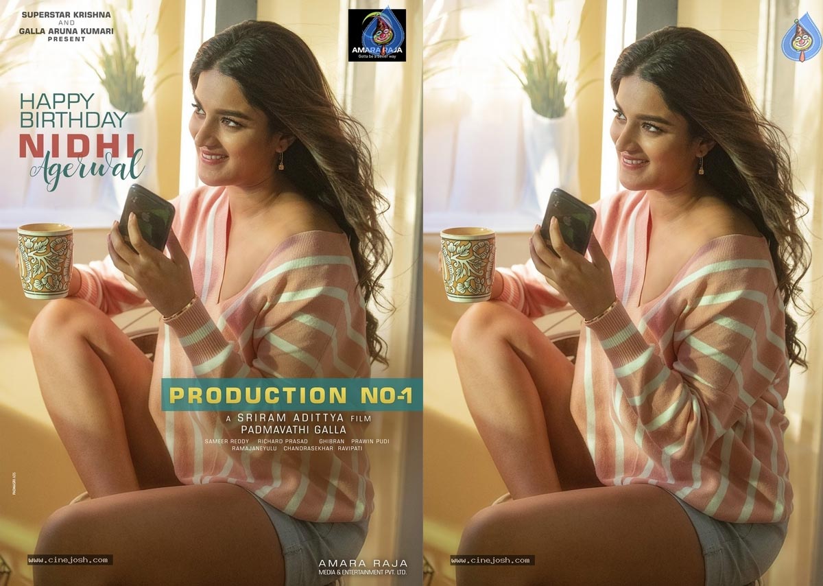 nidhi agerwal,first look,ashok galla,debut film,sriram adittya  అశోక్ గ‌ల్లా పరిచయ చిత్రంలోని నిధి లుక్!