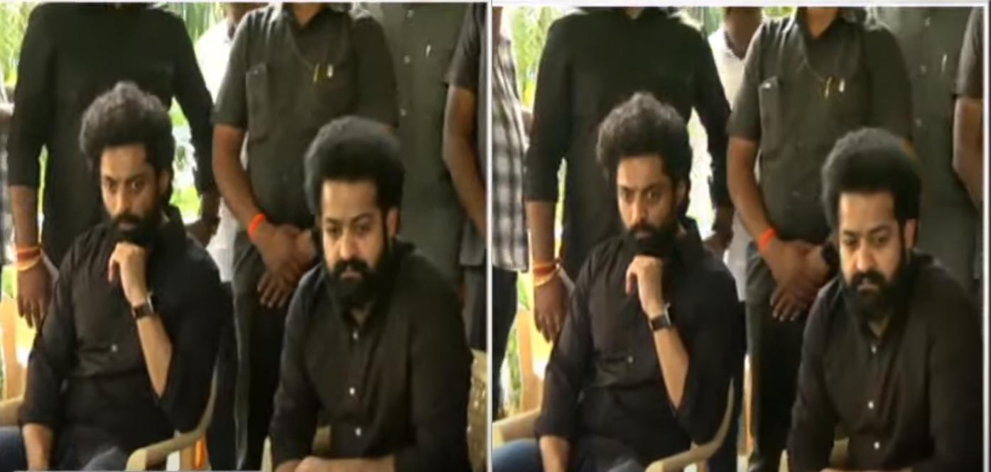 jr ntr,kalyan ram,taraka ratna  తారకరత్న అంత్యక్రియల్లో NTR-NKR 