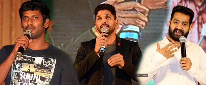 allu arjun,jr ntr,vishal,jai lava kusa,dj  ఈ ముగ్గురు హీరోల ఆవేదన ఒక్కటే!