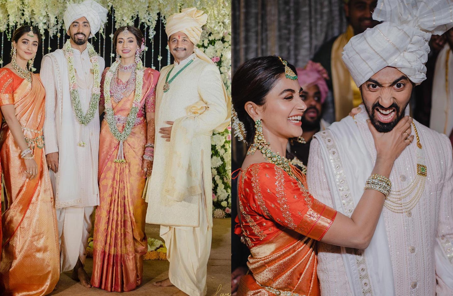 pooja hegde,rishabh wedding  సోదరుడి పెళ్ళిలో పూజ హెగ్డే 