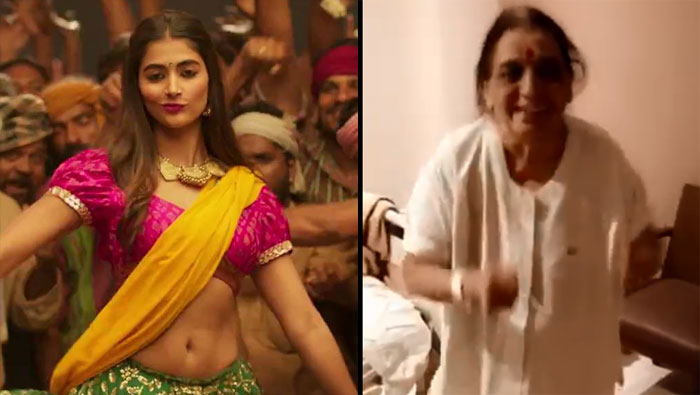 pooja hegde,pooja hegde grandmother,jil jigelu rani song  ఇలా కూడా పబ్లిసిటీ చేస్తారా..?