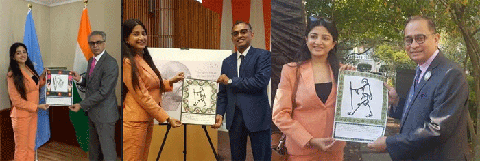 poonam kaur,meets,officials,un,gandhi jayanthi  ఐక్యరాజ్యసమితి అధికారులతో టాలీవుడ్ భామ