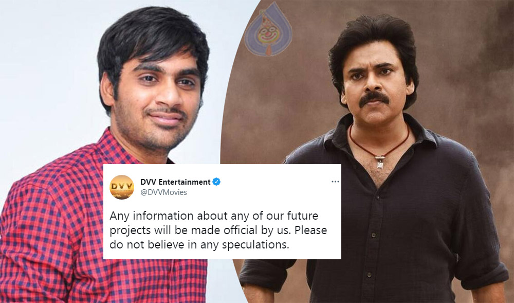 pawan kalyan,dvv entertainment,sujeeth,theri remake,trivikram srinivas,no truth  పవన్- సుజీత్.. ఆ వార్తలు నమ్మవద్దు!