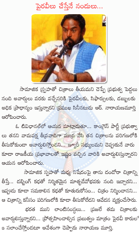 r.narayanamurthy,nandi asward  r.narayanamurthy, nandi asward