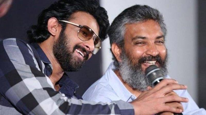 prabhas,rajamouli,mythri movie makers,rajamouli - mythri movie makers meeting  రాజమౌళి - మైత్రి మీటింగ్ ఎందుకో... 