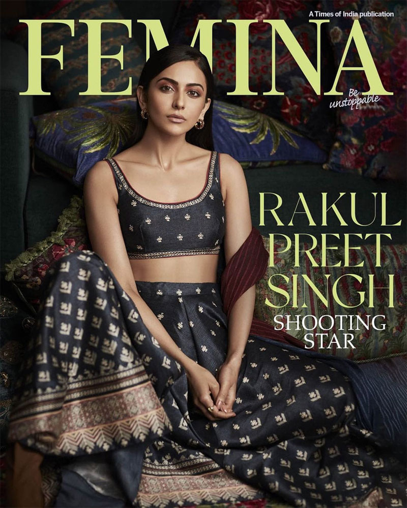 rakul preet,rakul preet singh,rakul femina cover page  పిక్ టాక్: ఫెమినా కవర్ పేజ్ పై రకుల్ అలా