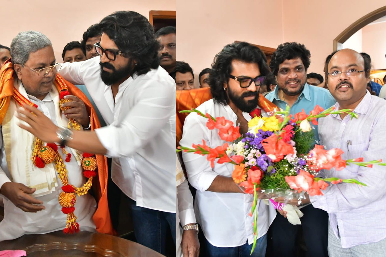 ram charan  కర్ణాటక సీఎంతో రామ్ చరణ్