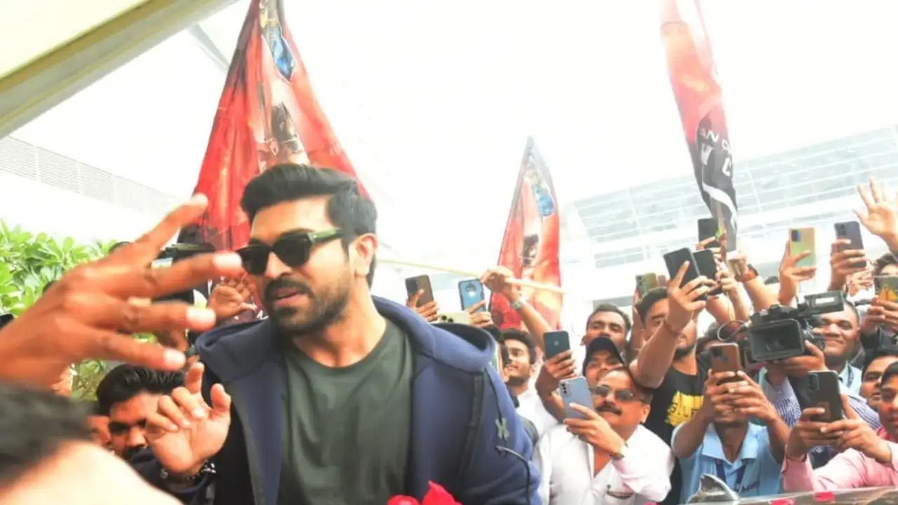 ram charan,delhi airport  ఢిల్లీలో రామ్ చరణ్-మోడీతో మీటింగ్