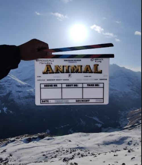 ranbir kapoor,sandeep reddy vanga,bhushan kumar,pranay reddy vanga,t series,bhadrakali pictures,animal movie,animal regular shoot begins  రణబీర్ కపూర్ - రష్మిక 'యానిమల్' షురూ 