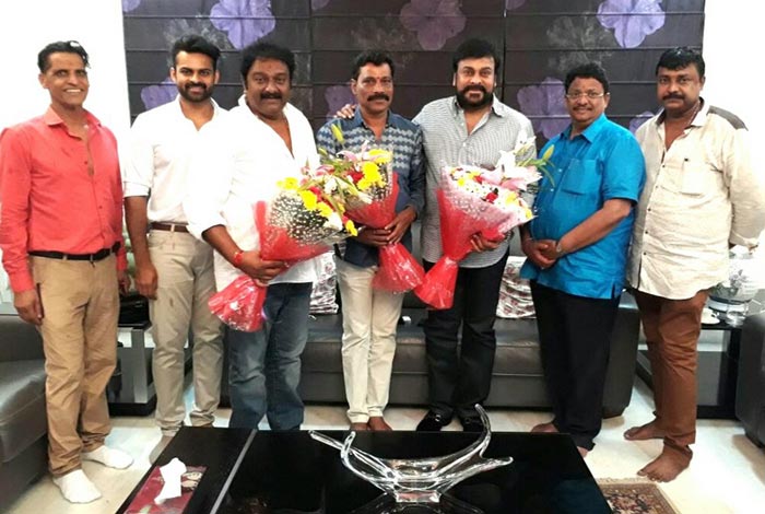 sai dharam tej,chiranjeevi,c kalyan,vv vinayak,sai dharam tej new movie launch  మెగాస్టార్‌ ఆశీస్సులతో పనికానిచ్చేశారు..!