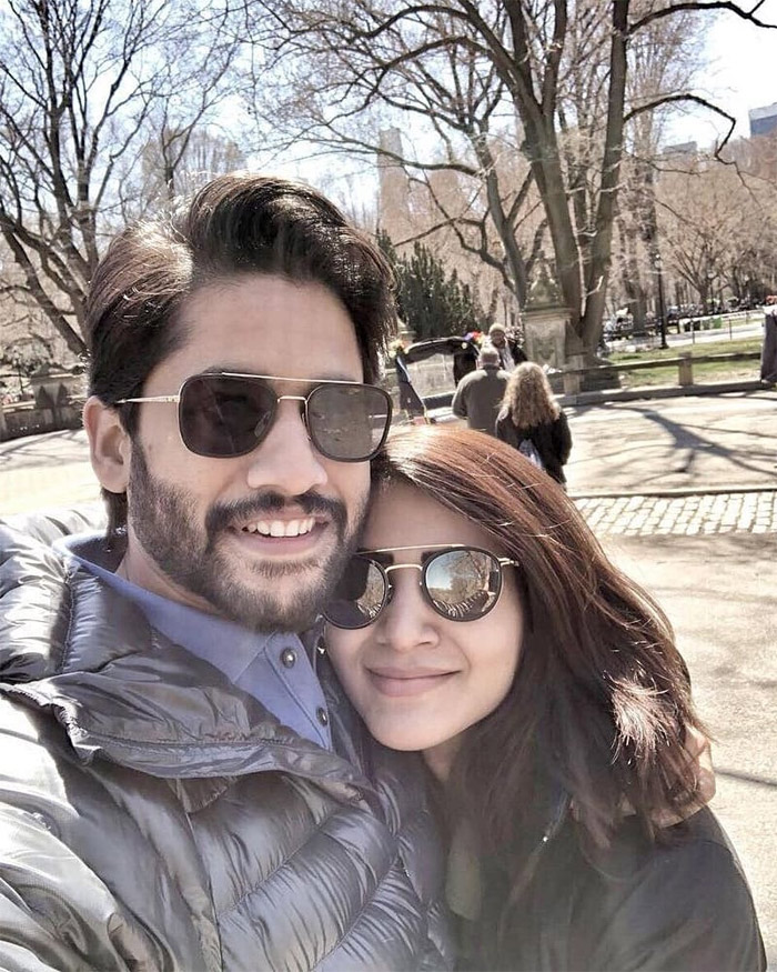 samantha akkineni,naga chaitanya,new york,enjoy mood  ఖుషీ..ఖుషీగా చైతూ, సామ్..!