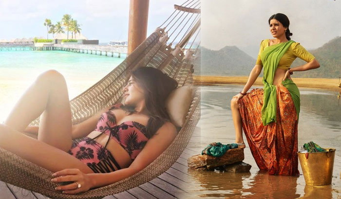 samantha,trend setter,bikini,traditional,dress,rangasthalam  నిన్న బికినీతో.. ఈరోజు లంగావోణీతో..!!