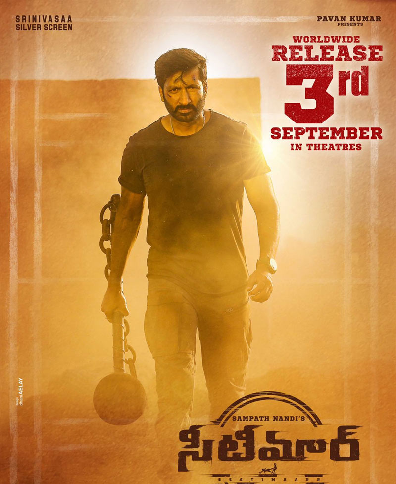 seeti marr movie,gopichand,thamanna,sampath nandi,seetimaar september sensation  సెప్టెంబర్ లో ఫస్ట్ రిలీజ్ 