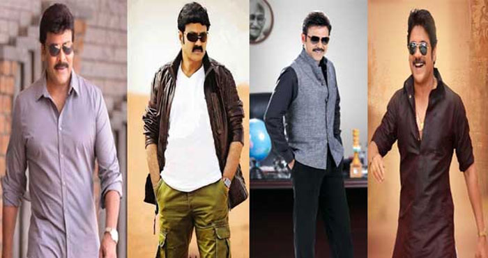 chiranjeevi,balakrishna,venkatesh,nagarjuna,busy,movies  సీనియర్‌ స్టార్ల దూకుడు మొదలైంది..! 