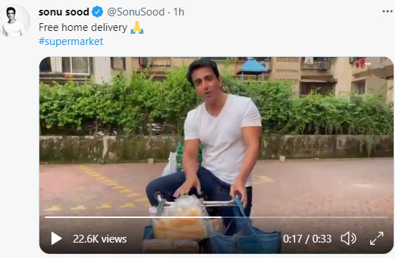 sonu sood,sonu supermarket,free home delivery,real hero sonu sood  సోను సూద్ సూపర్ మార్కెట్ 