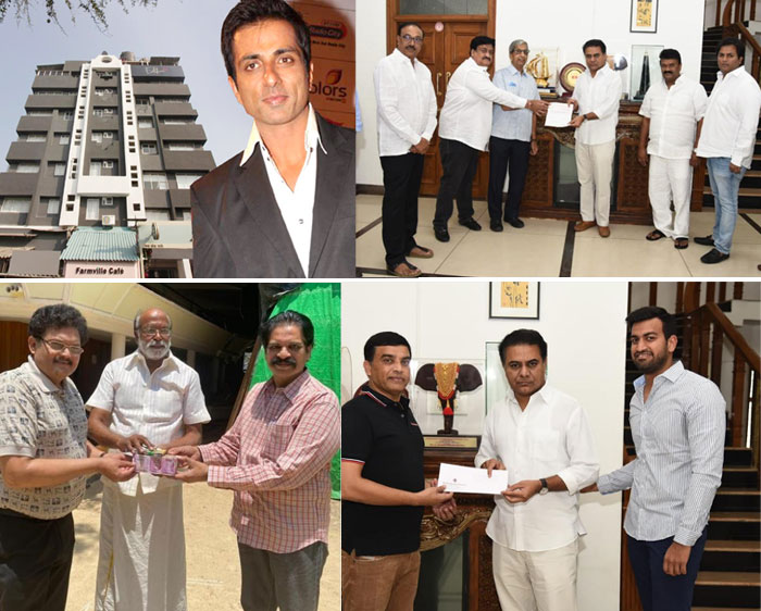 sonusood,dil raju,chadalavada srinivasa rao,telangana state film chamber,corona,help,donations,ktr  కోవిడ్19 పై యుద్ధానికి మేము సైతం..