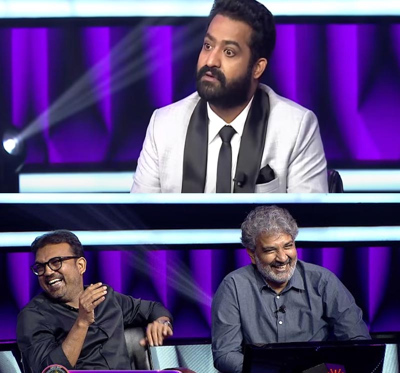 ss rajamouli,koratala siva,guests,ntr,evaru meelo kotiswarulu show  ఎన్టీఆర్ షో: కొరటాల, జక్కనల హంగామా 