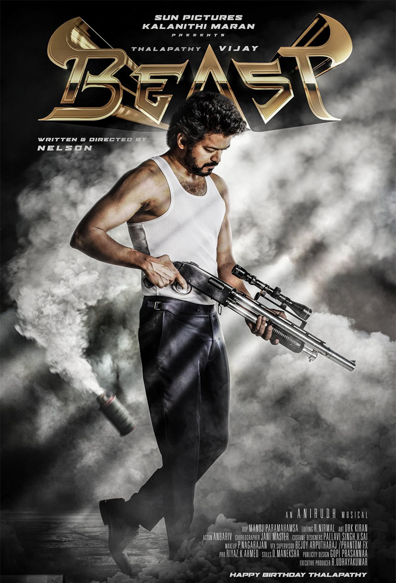 beast movie,vijay 65,vijay 65 beast,kollywood hero vijay,vijay - nelson,thalapathy 65,beast movie first look,vijay - pooja hegde combo  విజయ్ పవర్ ఫుల్ టైటిల్ తో దిగిపోయాడు