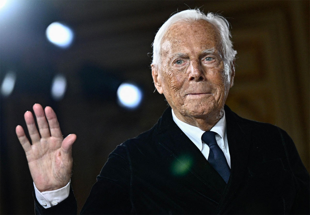 giorgio armani  ఫ్యాష‌న్ దిగ్గ‌జం సంప‌ద 10 ల‌క్ష‌ల కోట్లు