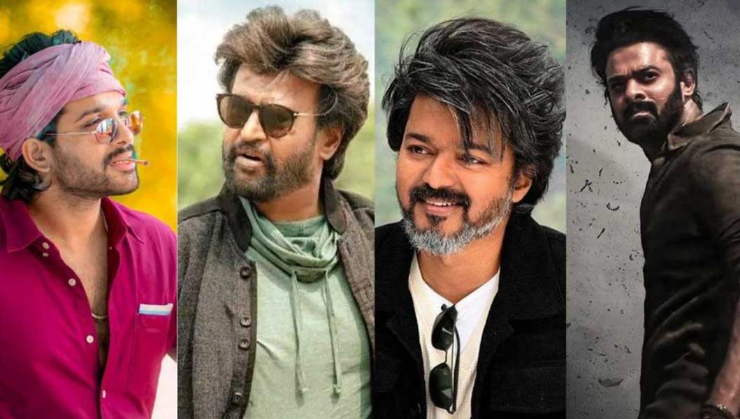 top 10 highest paid actors  పారితోషికంలో టాప్- 10 సౌత్ స్టార్లు