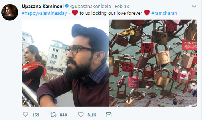 ram charan,upasana,valentines day,gift  మెగాకోడలు తన ప్రేమనంతా చూపించింది!