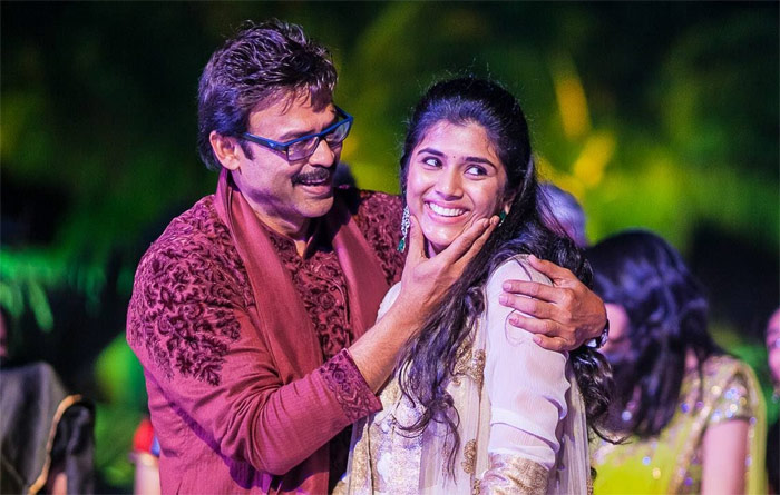 venkatesh,venkatesh daughter aashrita,love marriage,daggubati family  వెంకీ కూతురు భలే షాకిచ్చిందిగా..!! 