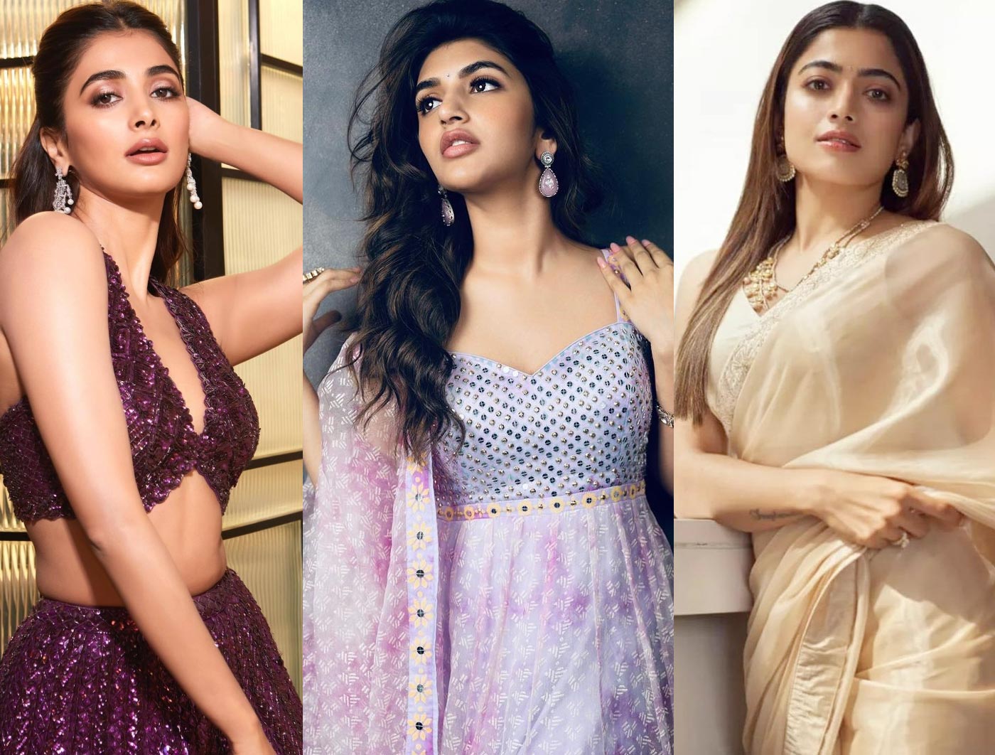 sreeleela,rashmika,pooja hegde  టాప్ హీరోయిన్స్ కి హోల్సేల్ గా చెక్ 