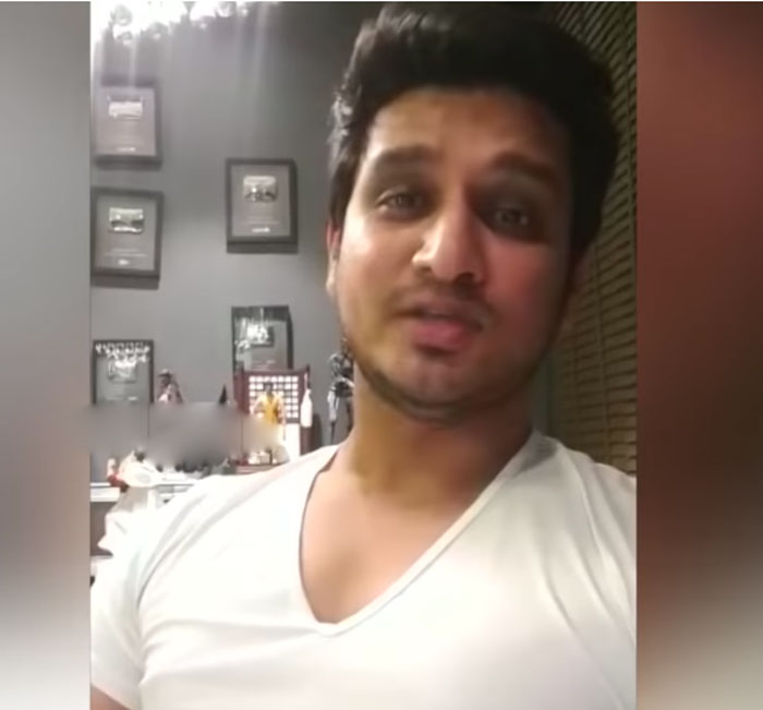 nikhil siddharth,clarity,rumours,political support  నేను ఏ పార్టీవాడ్ని కాదు: యంగ్ హీరో